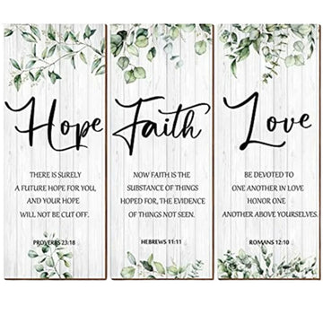 Faith Hope Love Wall Art Set