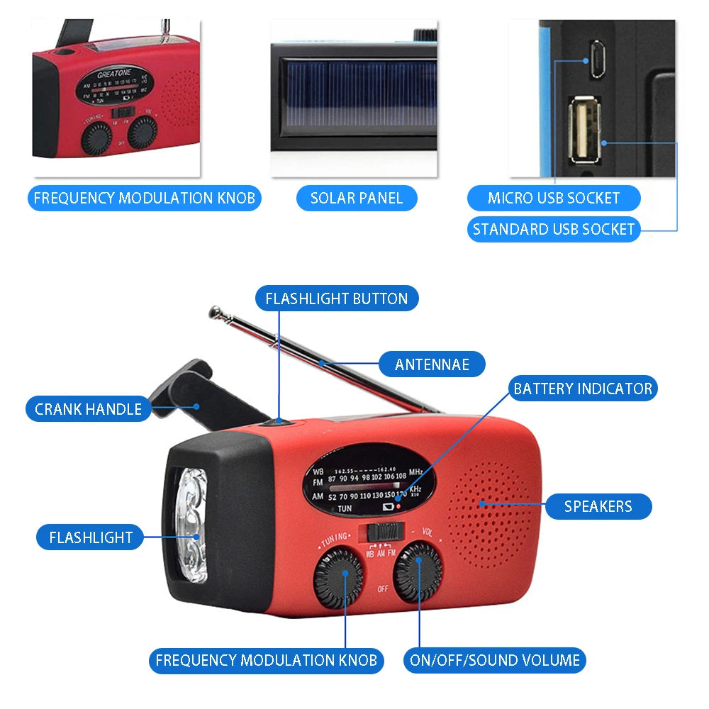 Solar Emergency LED Radio