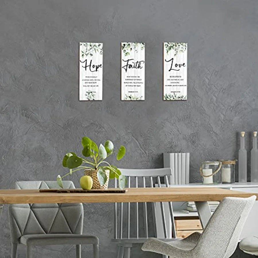 Faith Hope Love Wall Art Set