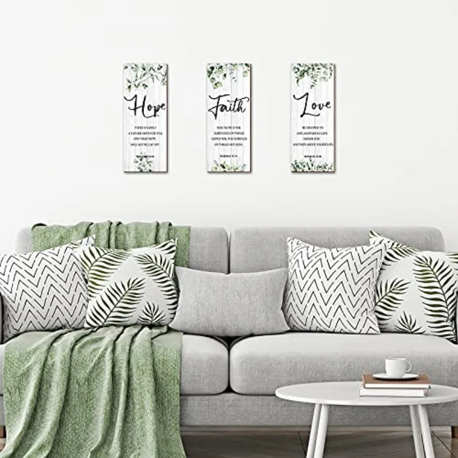 Faith Hope Love Wall Art Set