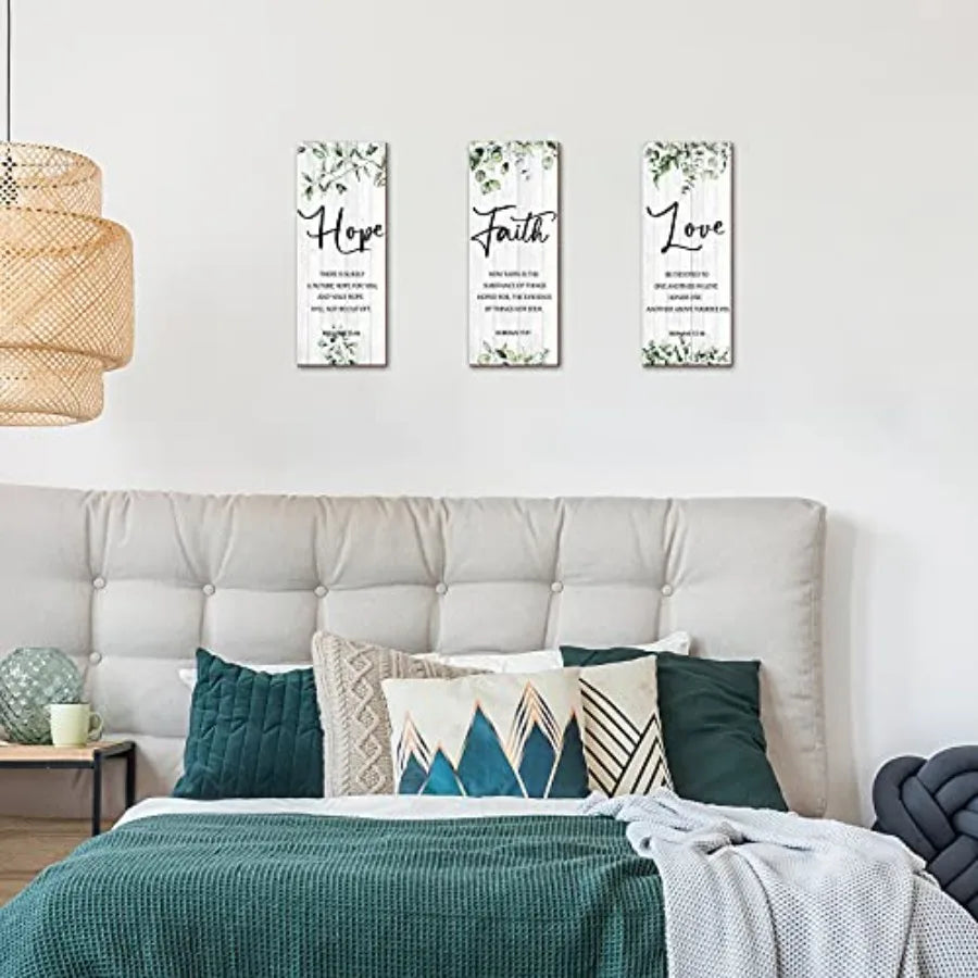 Faith Hope Love Wall Art Set
