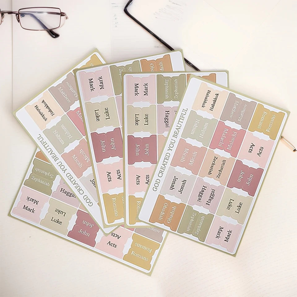 Bible Index Tabs Bookmark Stickers