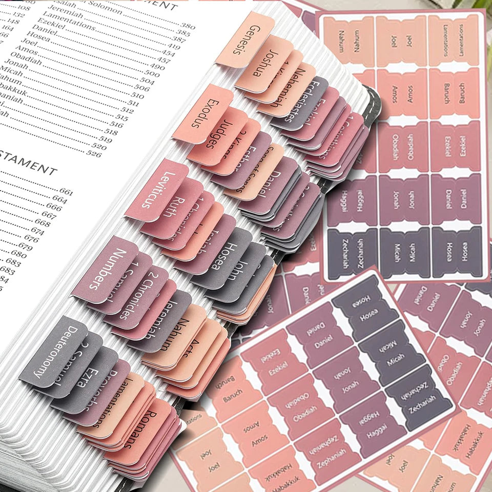 Bible Index Tabs Bookmark Stickers