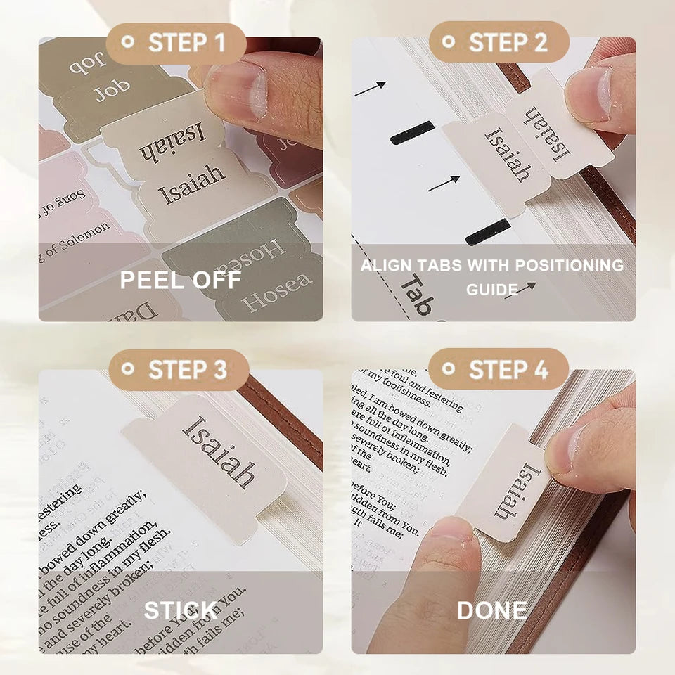 Bible Index Tabs Bookmark Stickers