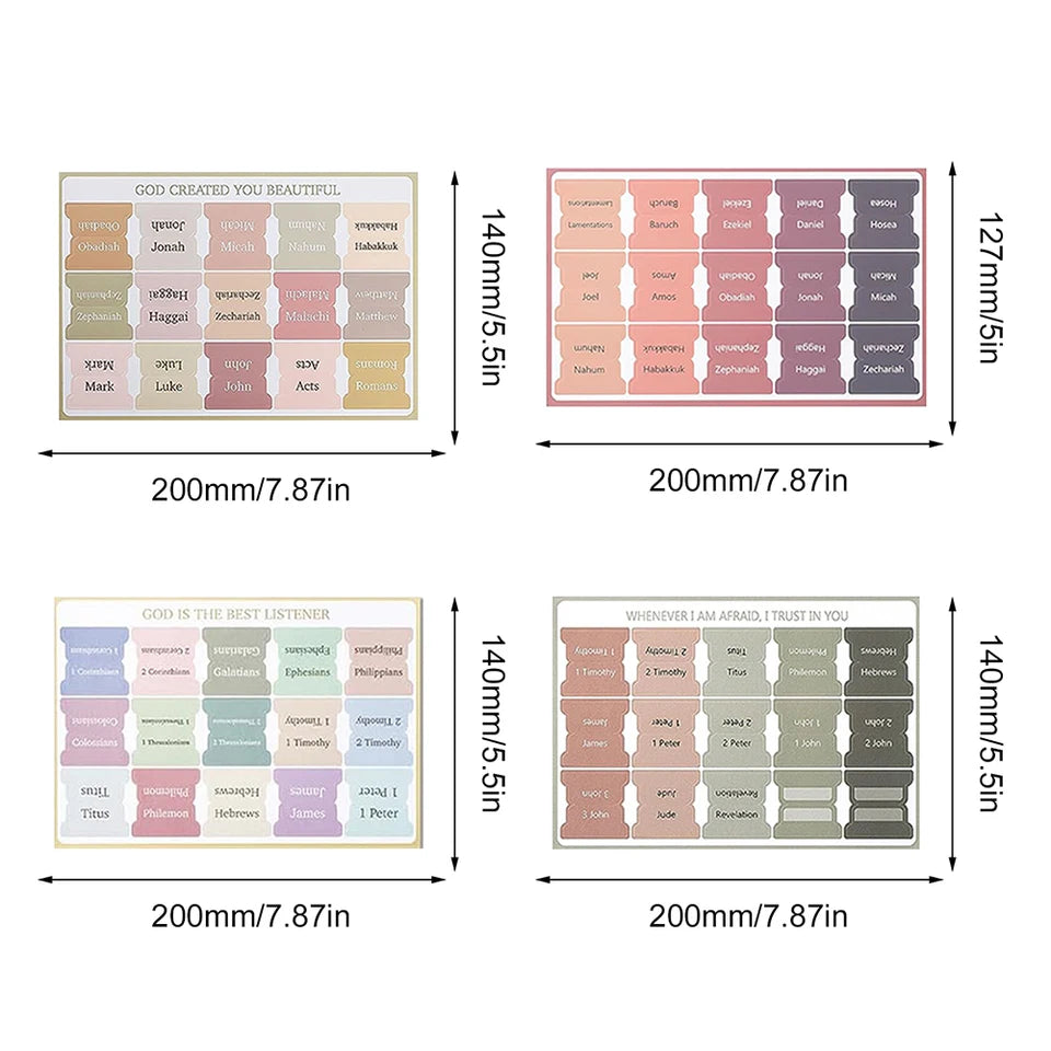 Bible Index Tabs Bookmark Stickers